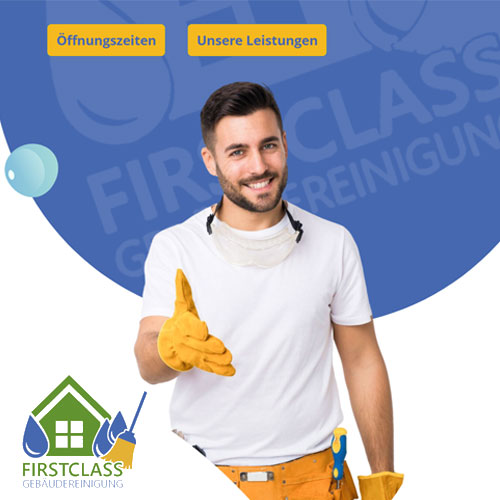 Visual mit Logo der FIRSTCLASS Gebäudereinigung